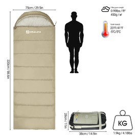 Cold Weather Sleeping Bags for Adults 20°F/40°F/60°F, Zip-Together, Unzip to Blanket, Waterproof, Lightweight, Portable, Camping Sleeping Bags for Boys, Girls, Men Backpacking Outdoor Travel