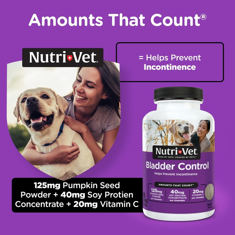 Nutri-Vet Bladder Control Supplement, Cranberry Supplement, Dog Products, Immune Support,