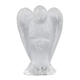 Rockcloud Healing Crystal Gemstone Carved Pocket Guardian Angel Figurines 1.5 inch