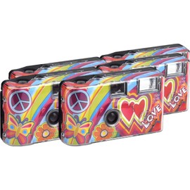 TopShot Love Cult Disposable Wedding Camera (27 Photos, Flash, Pack of 5)