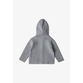 Stellou & friends Cardigan for Baby and Toddler with Buttons in Wood Look, Girls and Boys, High-Quality Clothing Made of 100% Cotton, Perfect for Autumn and Winter, Oeko-Tex Certified, Grey melange