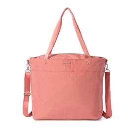 Large Carryall Tote Bag for Women - Lightweight Nylon Zipper Top Weekender Travel Beach Bag Personal Item w/Luggage Sleeve