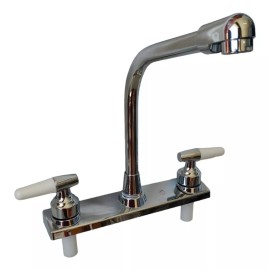 EcoFlux Mezcladora Para Fregadero Plata 1/4 Devuelta Ecoflux Acabado Cromado Color Plateado