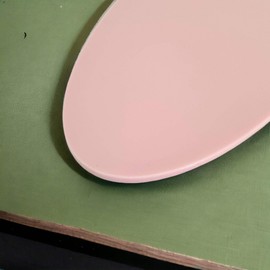 Oval Placemat Set - Gloss Light Pink 4 Placemats Standard 38cm x 28cm