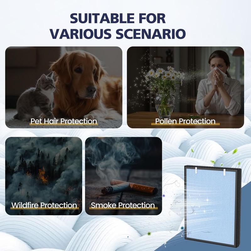 2 Pack HSP002 Replacement Filter Compatible with HATHASPACE HSP002 Smart