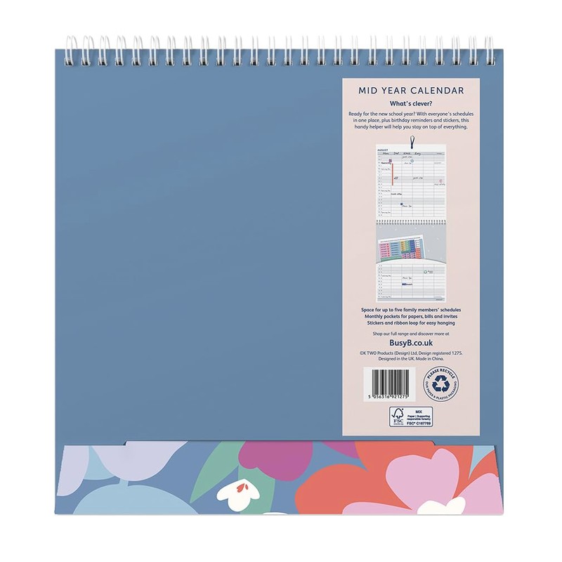 Busy B Family Wall Calendar Aug 2026-Aug 2027 - Floral