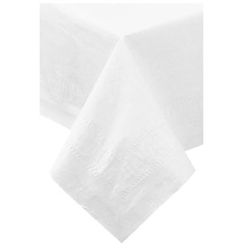 Hoffmaster Cellutex 2-Ply Tissue Paper 1-Ply Poly Decorator Table Cover White, 82" Length x 82" Width | 25/Case