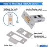 XFORT Tubular Latch, Satin Chrome, Tubular Door Latch For Internal
