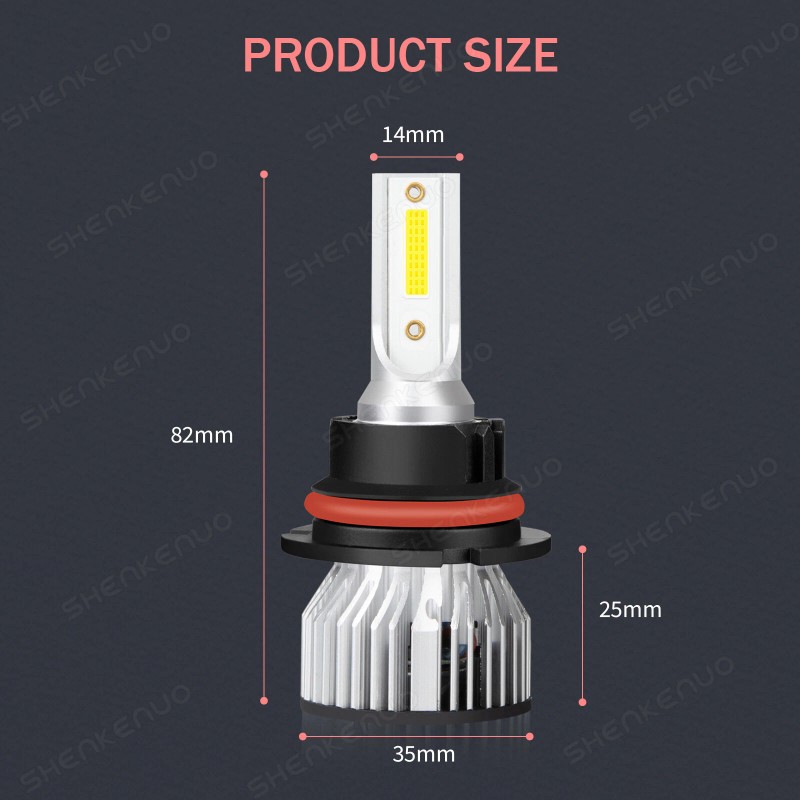 SHENKENUO 9007 HB5 LED Headlight Bulbs Conversion Kit High Low