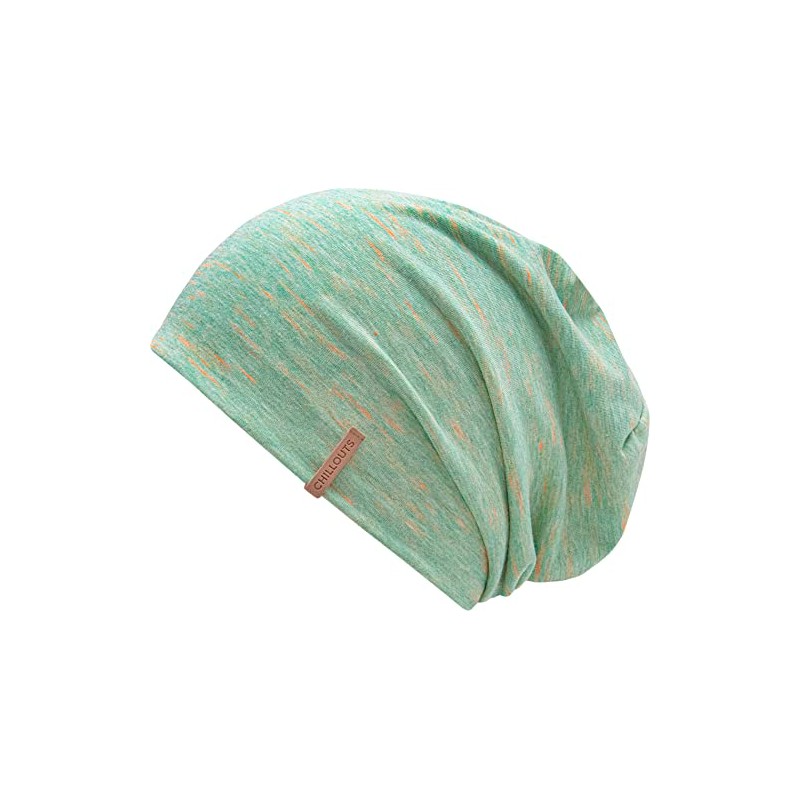 CHILLOUTS Unisex Memphis Hat Long Beanie, Turquoise / Orange