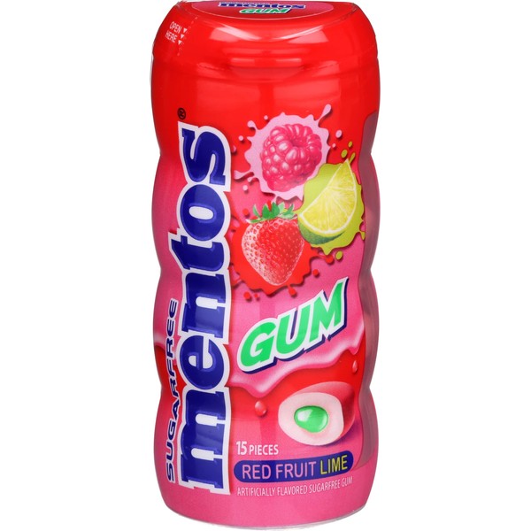 Mentos, Gum - Red Fruit Lime - Sugarfree