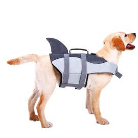 ASENKU Dog Life Jacket Ripstop Pet Floatation Vest Saver Swimsuit Preserver for Water Safety at The Pool, Beach, Boating
