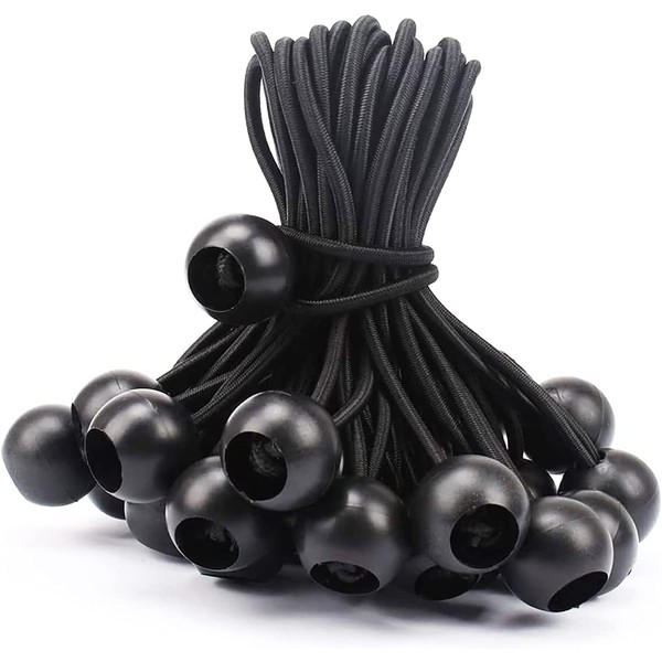 MIVIDE Pack of 100 Elastic Bands with Ball 15 cm,