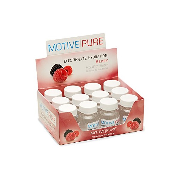 Motive Pure Electrolyte Hydration, Berry, 1 oz Mini Bottle, 12-pack