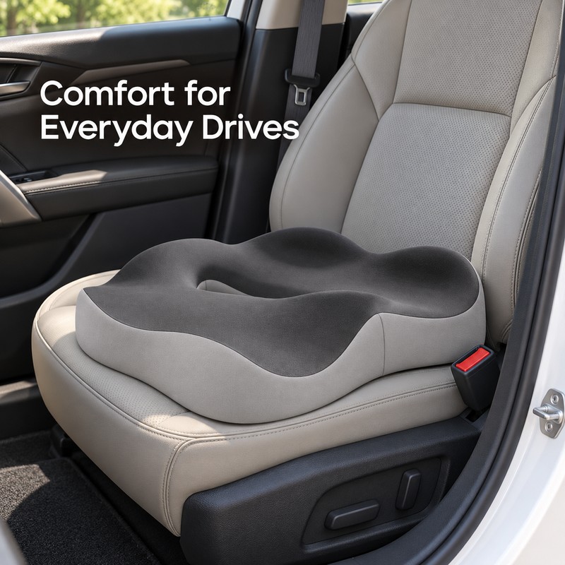 Ergonomic Seat Cushion for Office Chairs and Driving – Comfortable