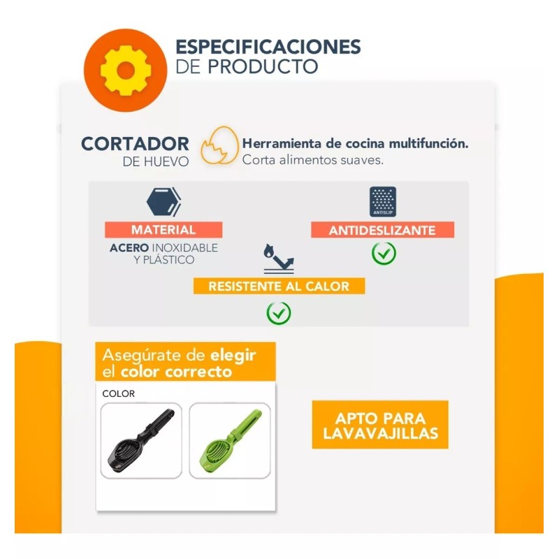 Veleka Rebanador Cortador De Huevo, Frutas Y Verduras 0-012