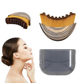 Lymphatic Contour Face Brush, Dry Brushing Face Brush, Ergonomic Lymphatic Massage Tool Nodes for Precise Facial Drainage, Home Spa, Travel & Sensitive Skin Essential (1set)