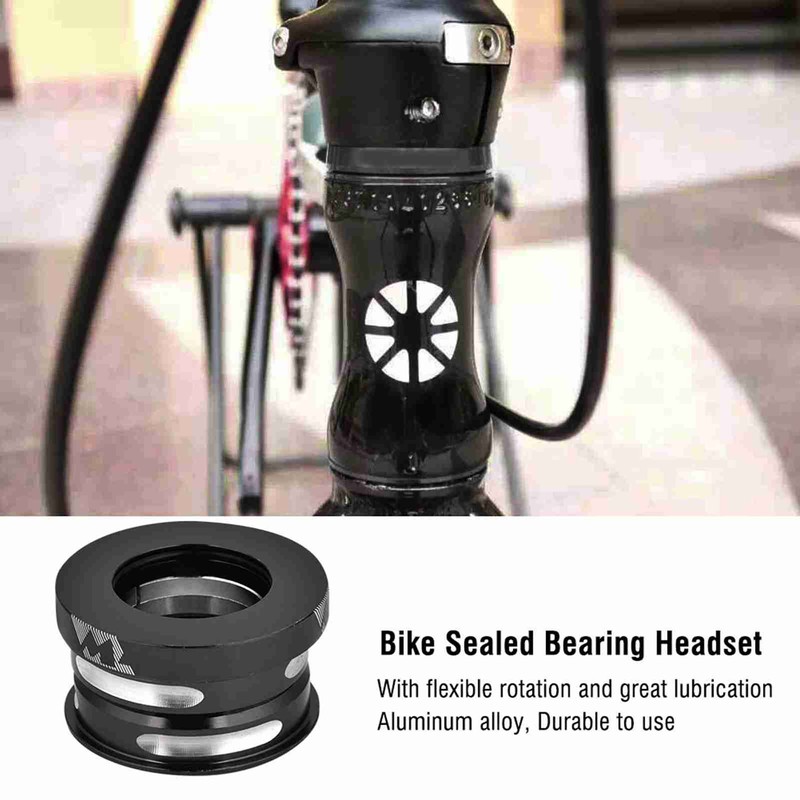MEIJUN 44mm Bicycle Bike Electroplating Internal Sealed Bearing Headset (Black