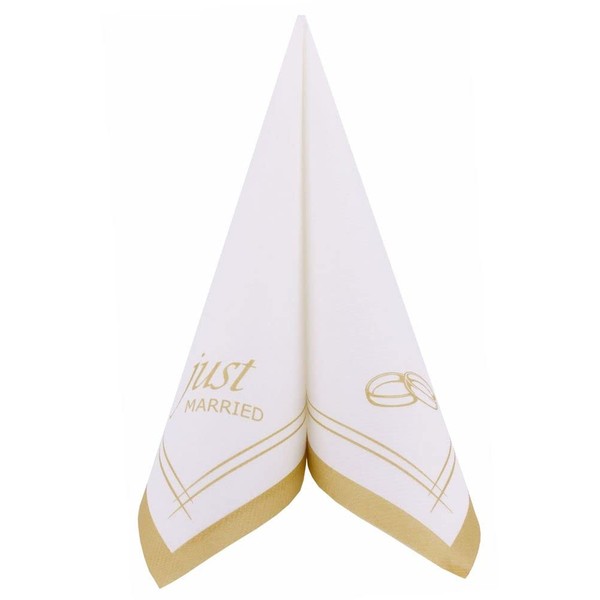 50 Napkins Wedding Fabric-Like 40 x 40 cm – Just