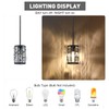 MEXO Black Crystal Pendant Light Fixture Modern Hanging Lighting Mini