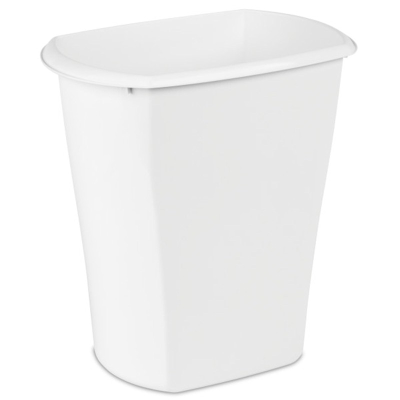 Sterilite 5.5 Gallon Rectangular Wastebasket, Open-top, Medium Sized Trash Can