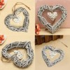 zaoalife Valentines Wreath, Heart Shape Wicker Woven Wreaths,Heart Shaped Wreath