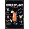 mrdeco Metal Sign 20 x 30 cm Curved Hurricane Cocktail