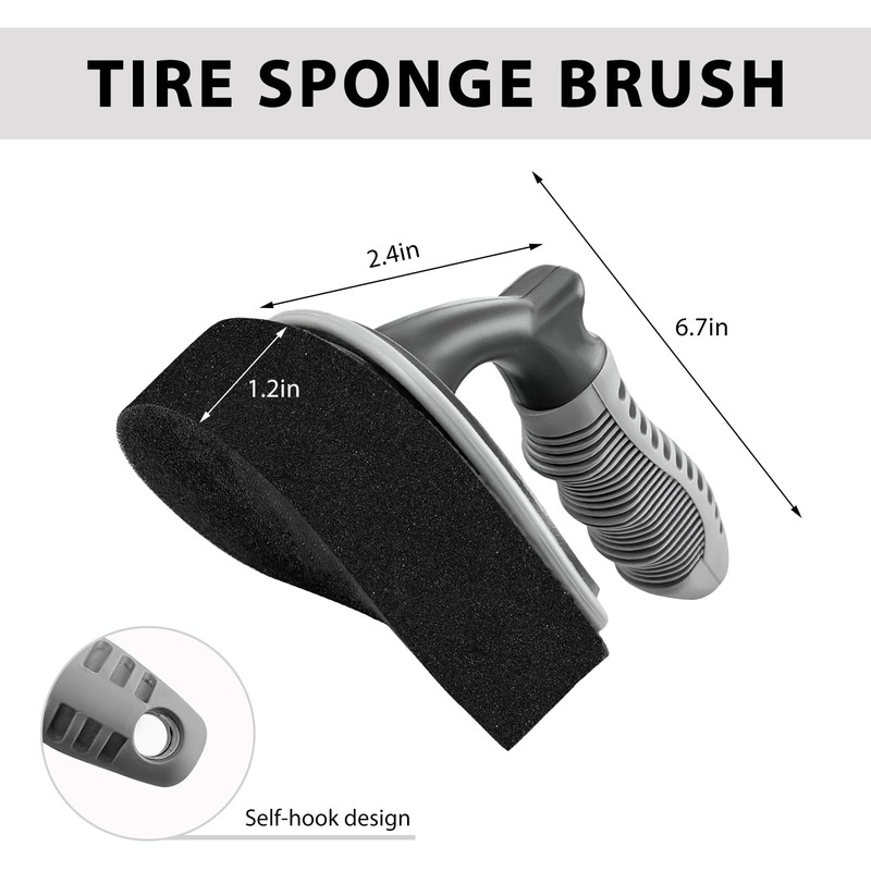 BWBWND Car Tire Shine Applicator, High-Density Sponge Tyre Dressing Applicator