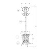 Monarch Specialties I 2060 Coat Rack, Hall Tree, Free Standing,