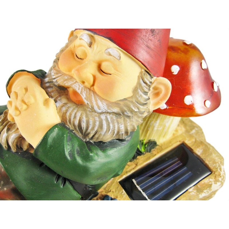 Sleeping Garden Gnome Solar Powered Accent Light