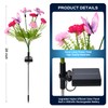 4 Pack Solar Garden Lights Outdoor, 8 Lighting Modes Warm