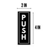 Push Pull Vertical Sign Vinyl Stickers 5 Pairs 4 x