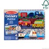 Melissa & Doug Vehicles Wooden Chunky Puzzle (9 pcs), Educational