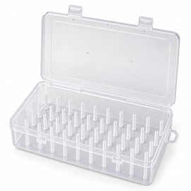 42-Spool Sewing Thread Organizer Box for Craft Storage – Portable Clear Thread Holder for Easy Access at Home or On the Go