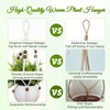 Macrame Plant Hangers for Indoor Plants, 2 Pack 35 Inch