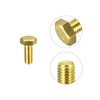 sourcing map Brass Hex Bolts, M8x20mm 5pcs Fully Thread Grade
