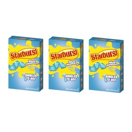 Starburst Singles To Go Zero Sugar Drink Mix, Blue Raspberry, 6 CT Per Box (Pack of 3)