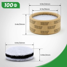 Replaceable Activated Carbon Filters for Universal Silicone Mouth Funnel (100 pcs)