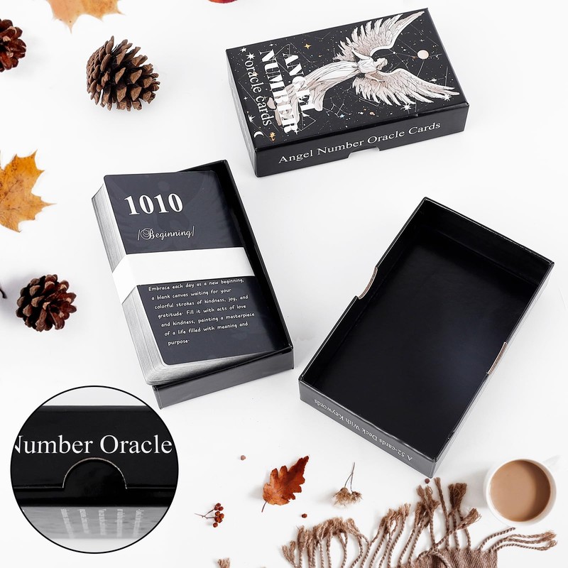 NexUap Angel Numbers Oracle Deck - Beginner Friendly, 400 GSM