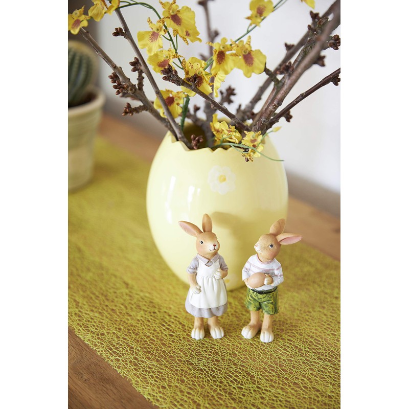 Heitmann Deco Ceramic Pair of Rabbits – Decorative Figures Rabbit