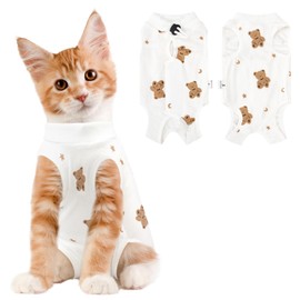 Cat Recovery Suit Female, Breathable Cat Onesie After Surgery Female for Abdominal Wounds or Skin Diseases, Surgery Recovery Suit Kitten Onesie After Spay Wear Anti Licking