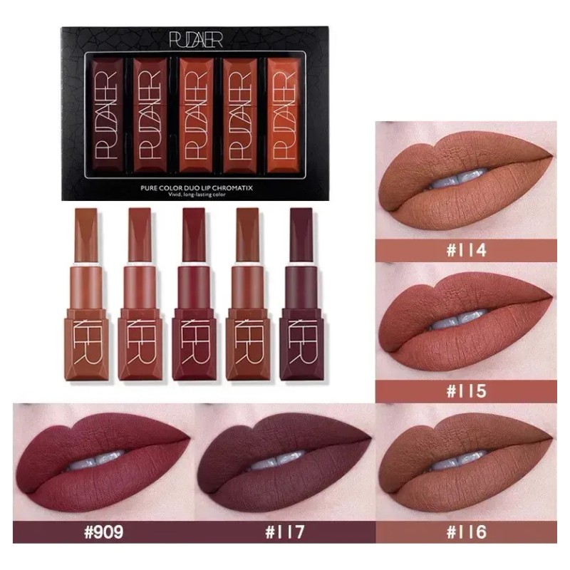 D Lápiz Labial Mate Pudaier Velvet, Tonos Calabaza O