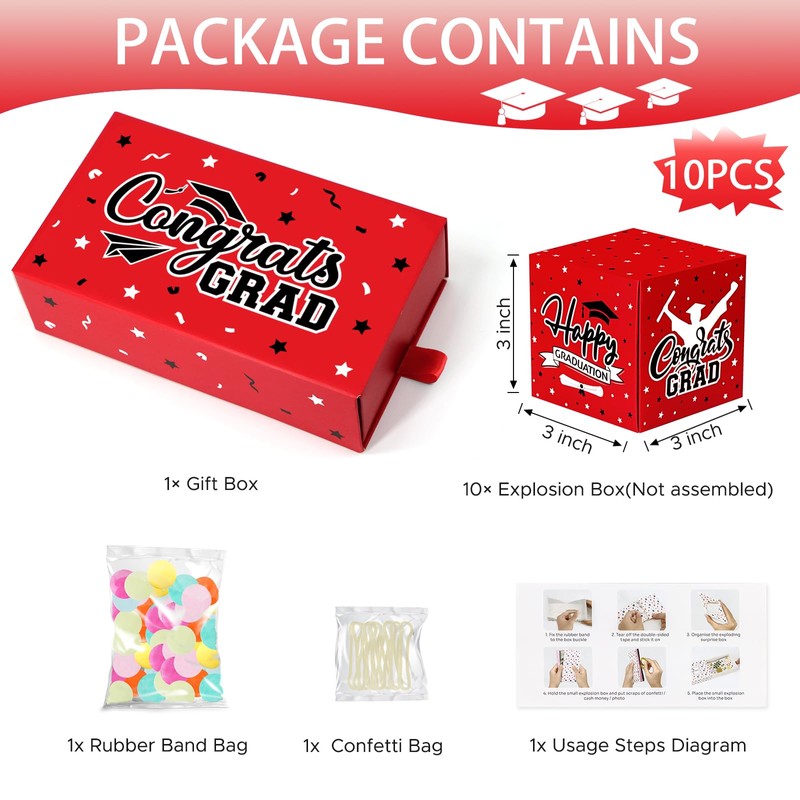 WenmthG Graduation Surprise Gift Box Explosion for Money - 10