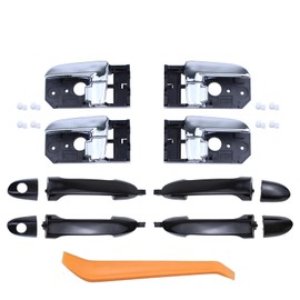 MOTOKU Interior & Exterior Door Handles Set for Kia Spectra Spectra5 2004-2009 Front Rear Inner Outer Left Driver and Right Passenger Side
