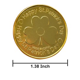 GiftExpress St. Patricks Gold Coins - 144 Count Kids Play Lucky Clover Coin, Shamrock Money Pirate Tokens - Toy Treasure for St. Patricks Day Games, Decorations & Party Favors