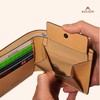 MASSENI Men's Luxury Italian Leather Bifold Wallet, Coin Pocket, Tan