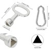 Shengxi Pack of 2 Metal Triangular Spanner 10 mm Silver
