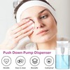 Push Down Pump Dispenser, 6.8oz Clear Pump Bottles with Alcohol,