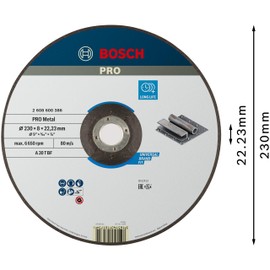 Bosch 2608600386 Sanding Accessories Grinding Wheels 230 x 8 mm Steel