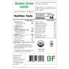 Organic Green Lentils Whole Raw, High Fiber Non-GMO-Bulk (2LB)